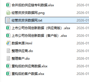 2013-2024年 上市公司-上下游供应链协同创新数据（+代码）经管皮皮侠数据网-www.jgppx.top皮皮侠数据网